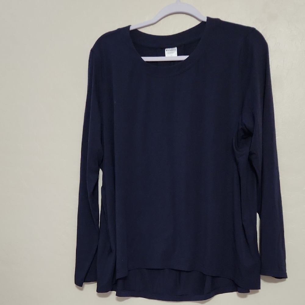 Athleta Deep Navy Long Sleeve Tee - Picture 1 of 7